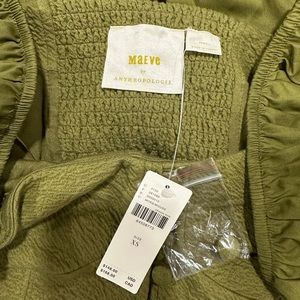 Anthropologie Olive Green Dress